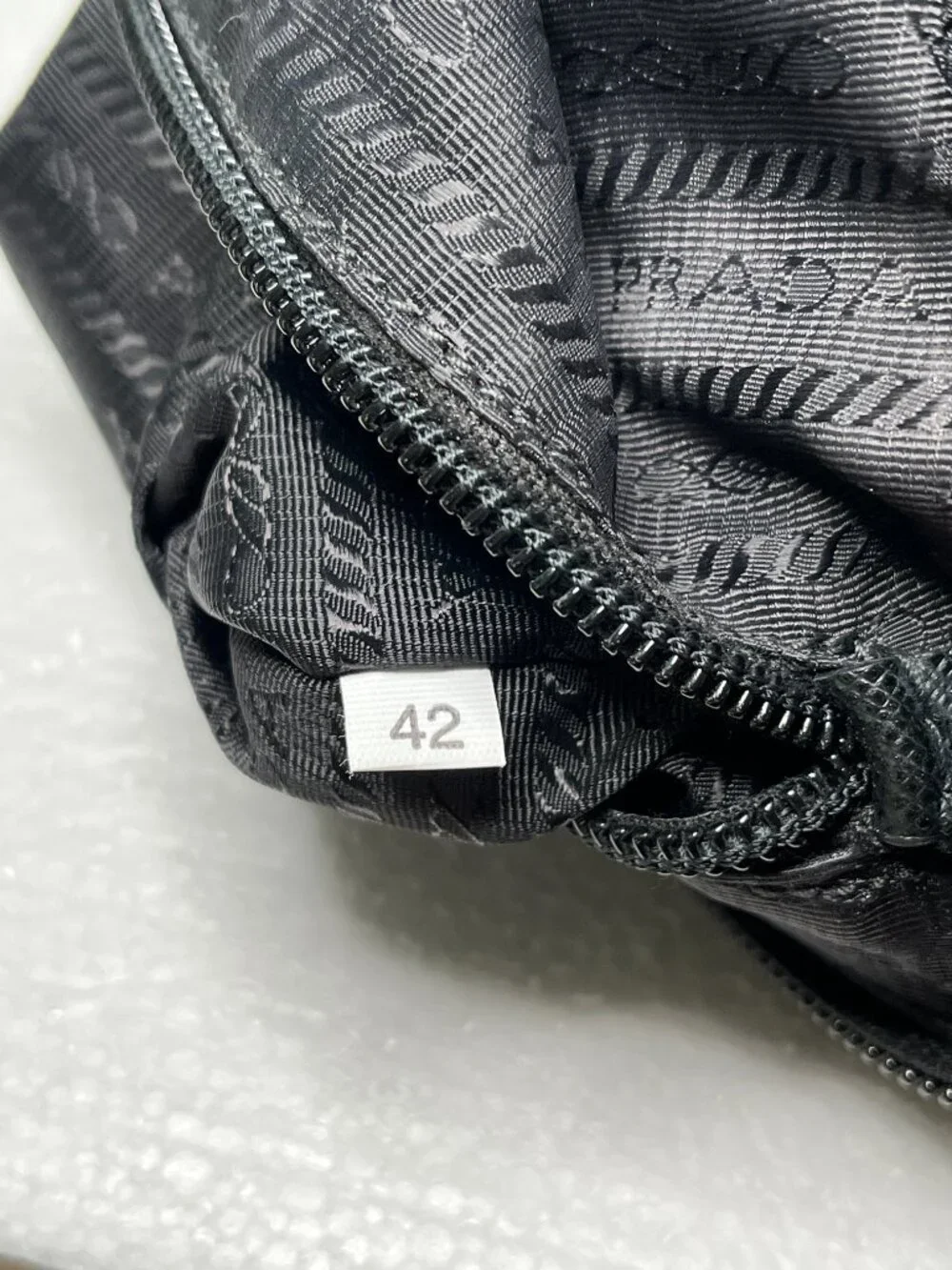 Prada Black Nylon Wristlet Pouch Authentic